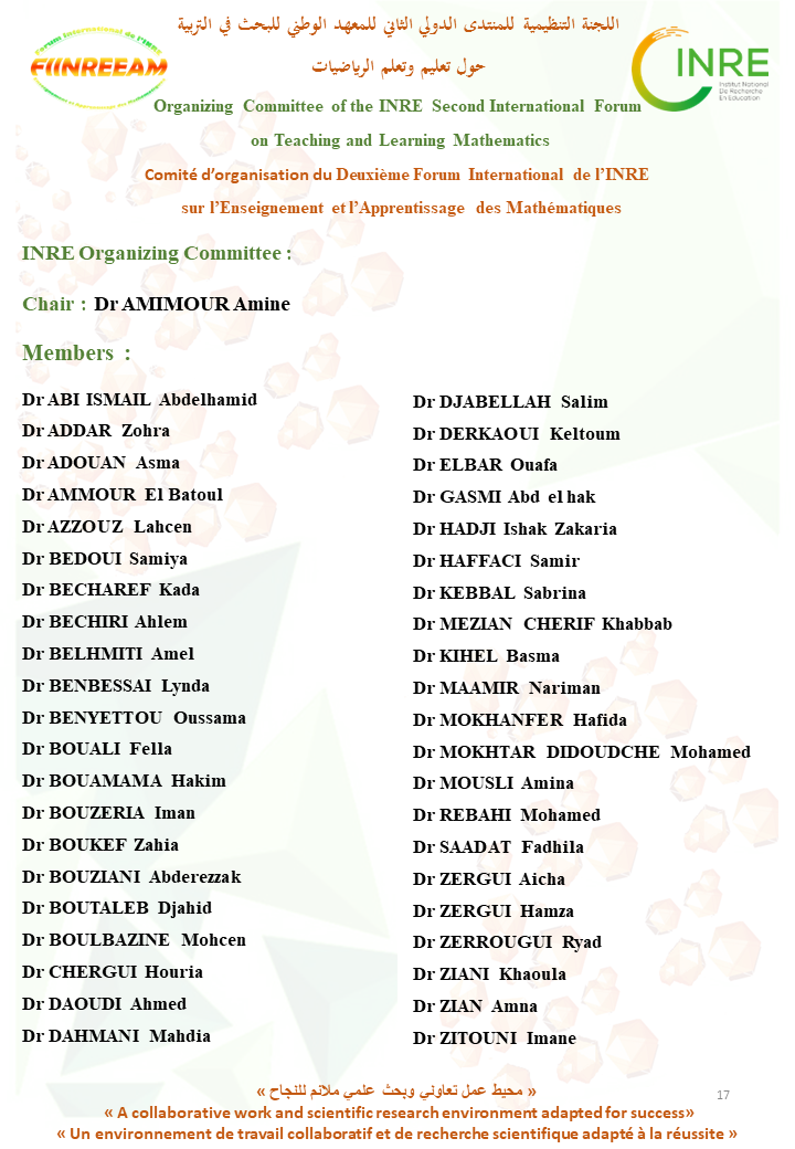 comité d'organisation 